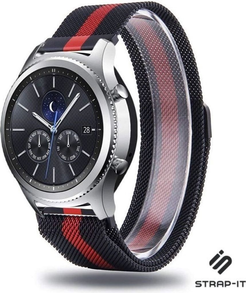 Strap-it Milanese Armband - Kompatibel mit Samsung Gear S3 Armband Edelstahl Armband mit Magnetverschluss - Ersatzarmband - Hochwertiges Material -...