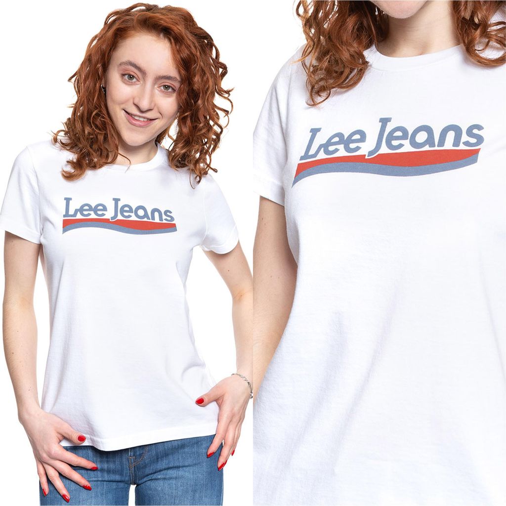 Lee T -Shirt Frauen Crew Neck Tee Hellweiß L41LetLJ 112109060