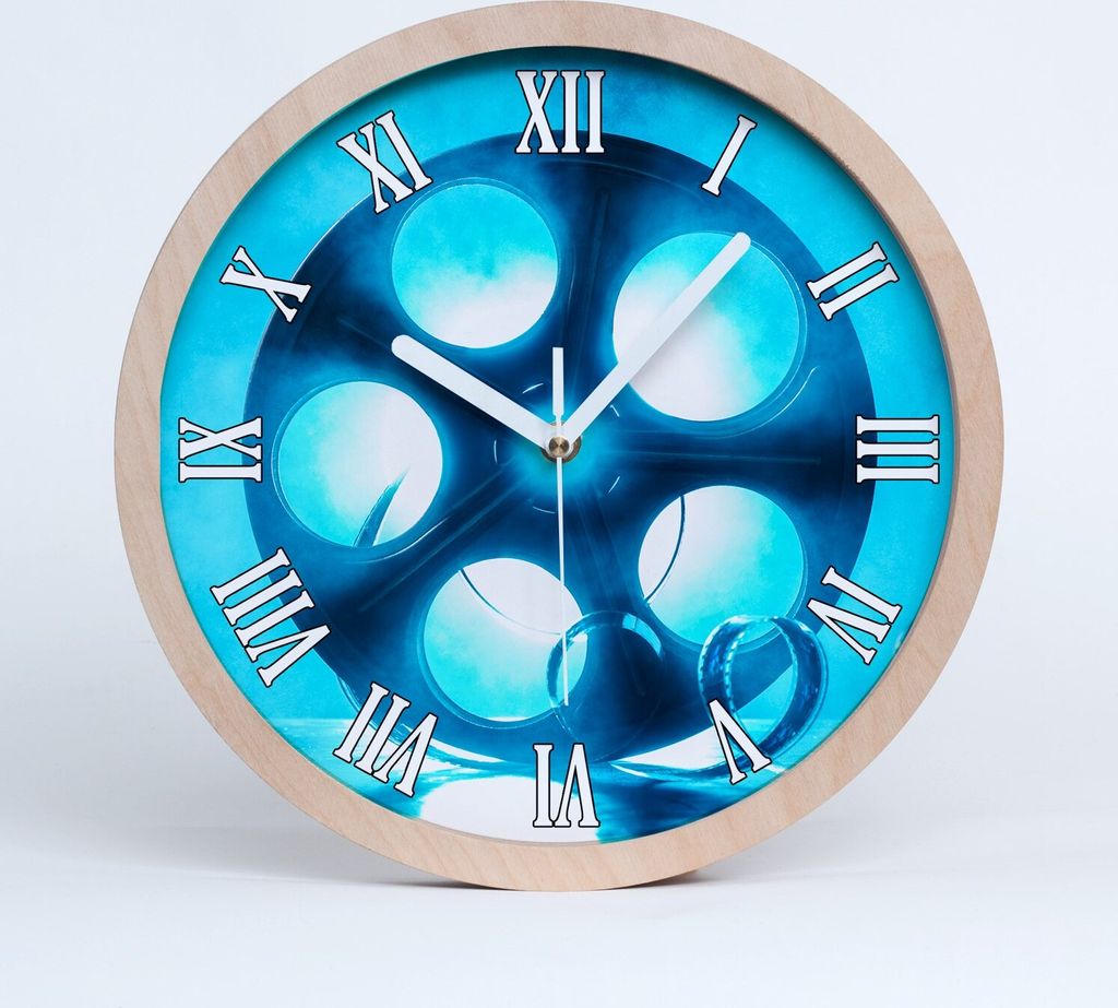 Holzuhr 30fi cm wanduhr - weiße Spitzen - rolkailmu