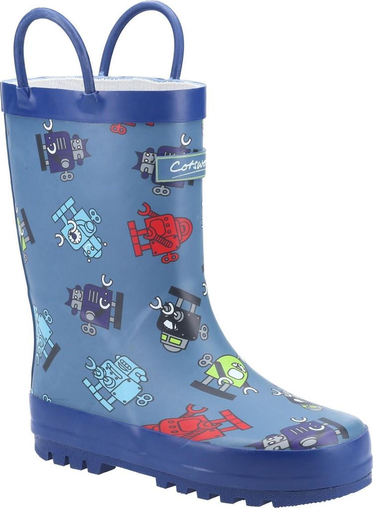 Cotswold - Kinder Gummistiefel "Puddle", Roboter FS8528 (30 EU) (Blau)