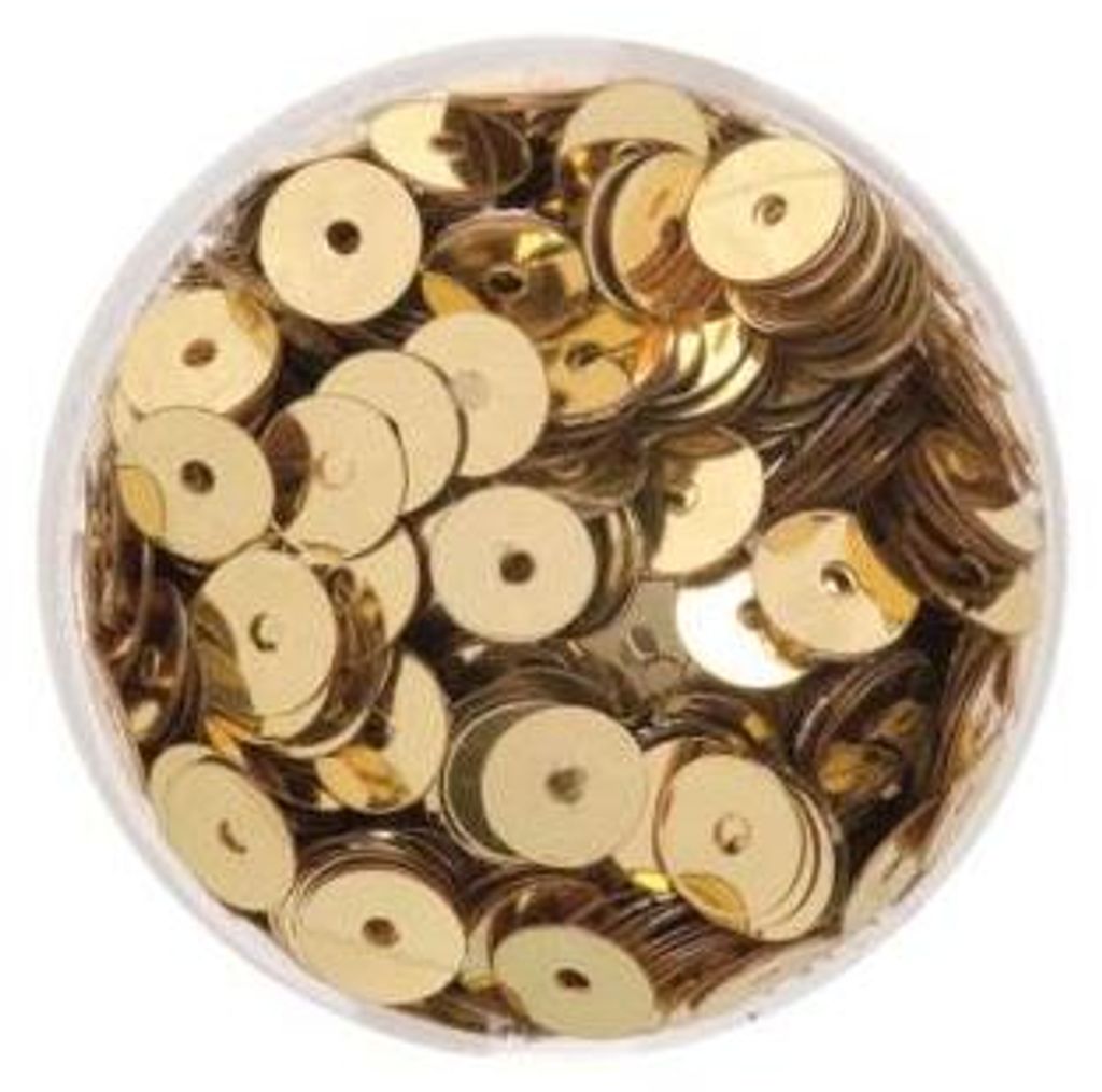 Glorex Paillettenscheiben 6 mm 7 g, goldfarben