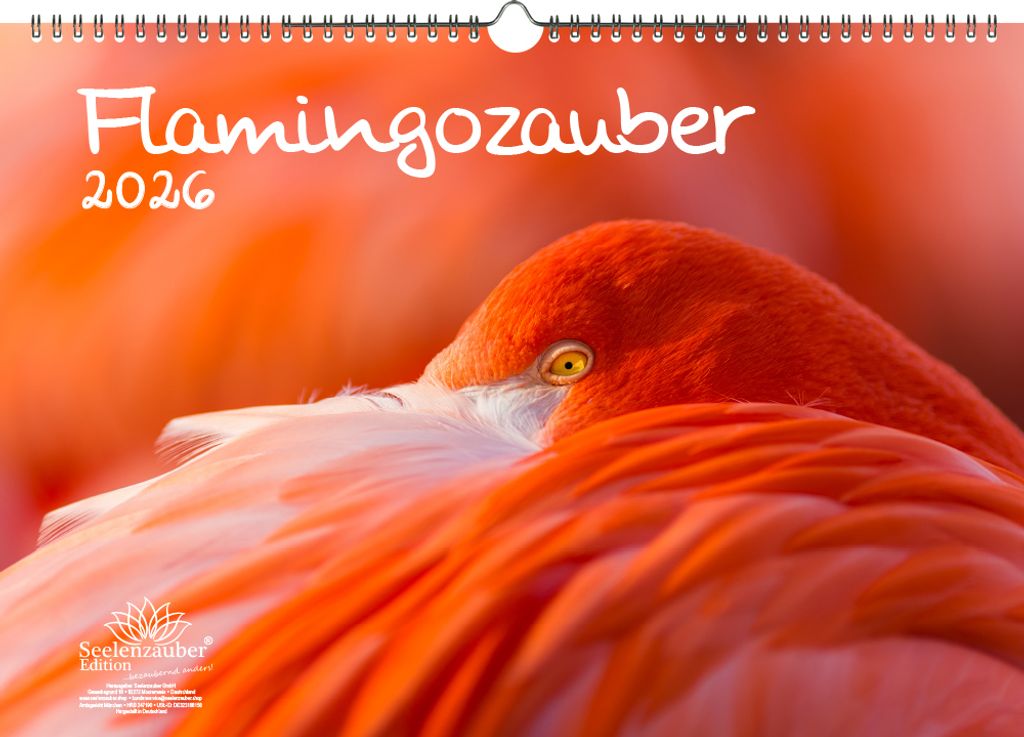 Flamingozauber DIN A3 Kalender für 2026 Flamingo - Seelenzauber
