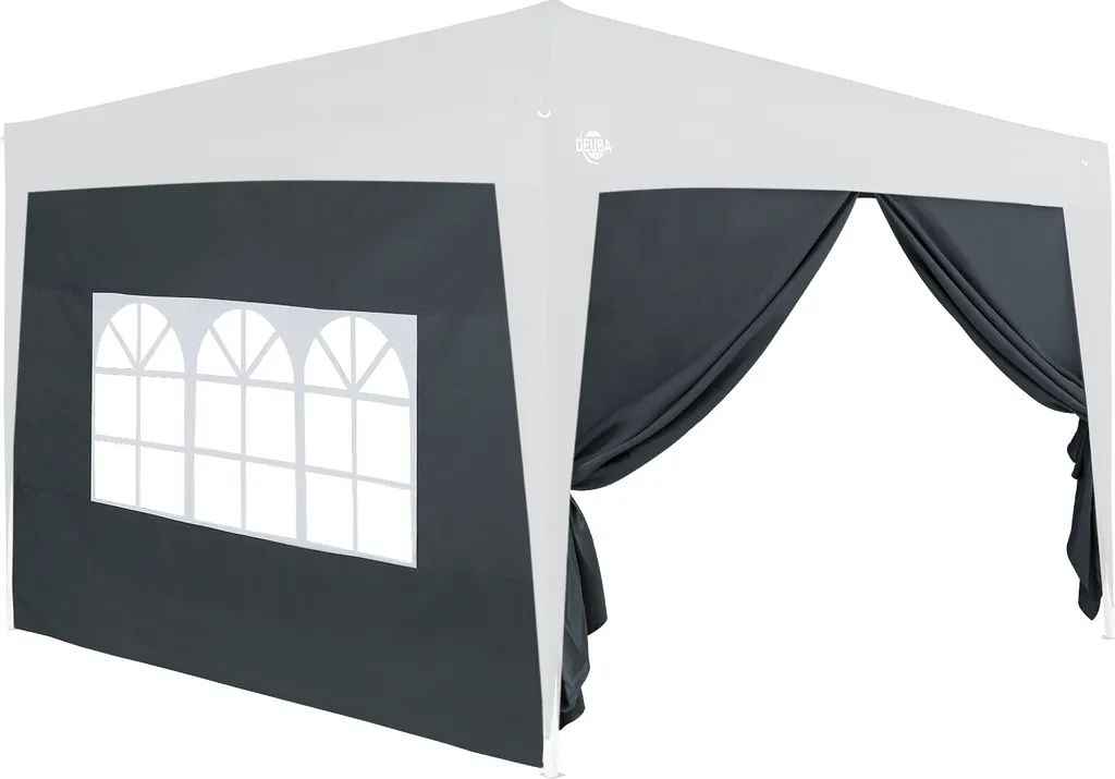Deuba 2x Pareti Laterali per Gazebo 3x2m per Parete Idrorepellente con Finestra laterale Cerniera Cinghie di Fissaggio