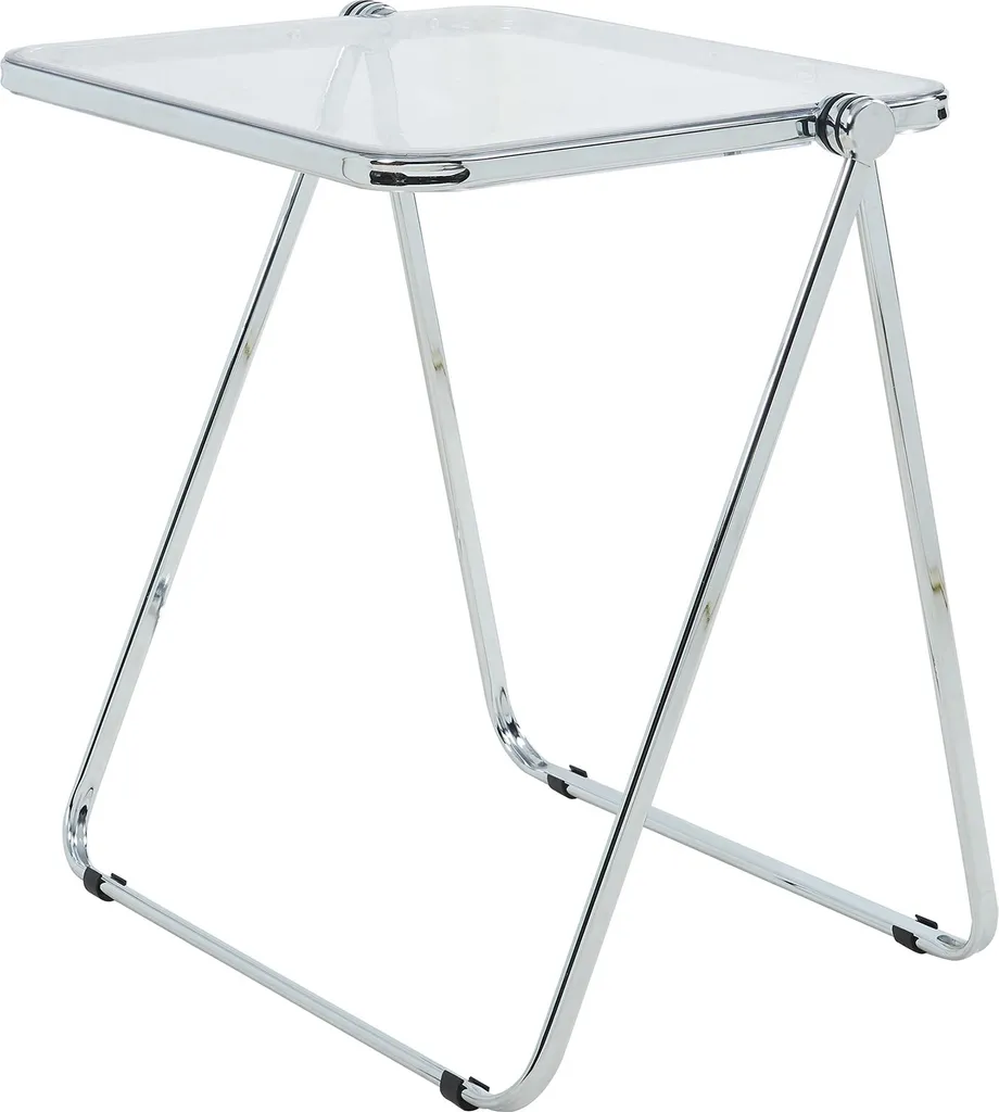 Petite table de bureau pliable et transparente pour ordinateur portable