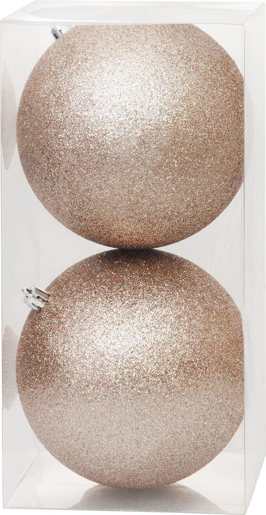 Kugeln MagicHome Weihnachten, 2 Stk., Champagner, für den Produktbild 