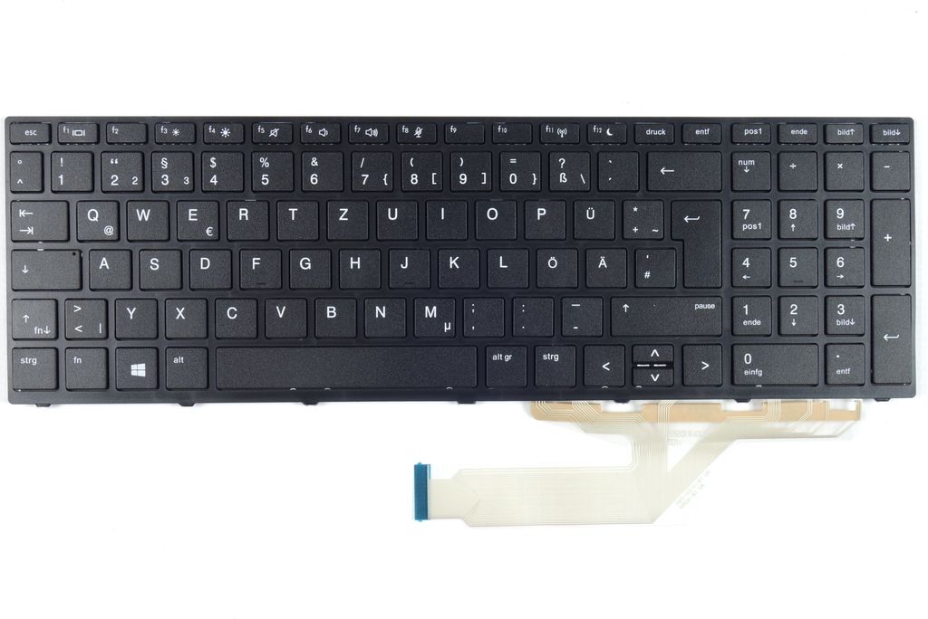 Tradebit - Tastatur für HP | Deutsch DE QWERTZ | Volle Kompatibilität | Hochwertige Materialien | Modelle: ProBook 450 455 470 G5