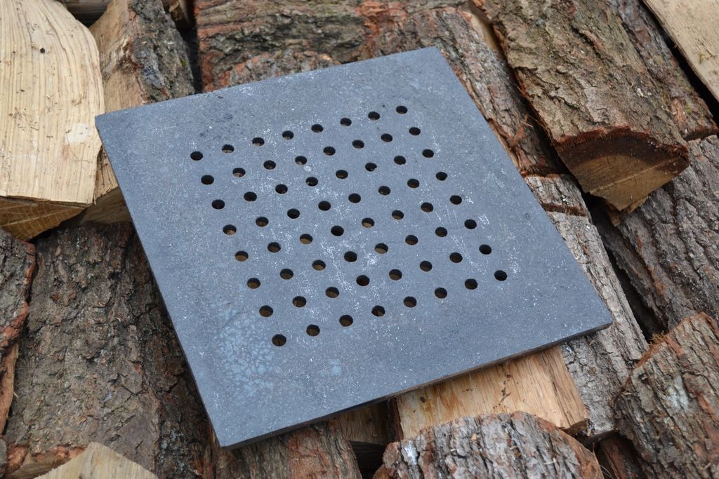 Griglia per stufa 35 x 35 cm in ghisa Griglia in ghisa con Immagine del prodotto 