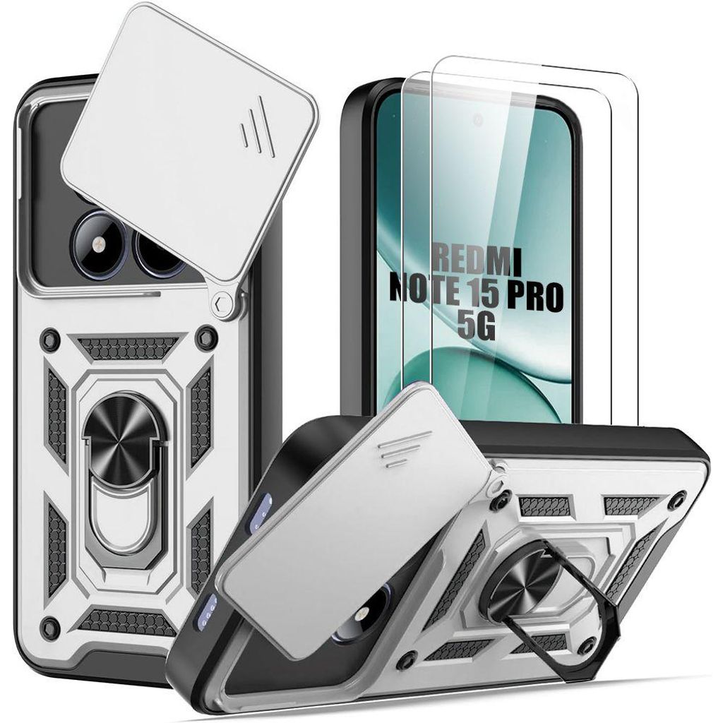 Coque + 2 Verres Trempés pour Xiaomi Redmi Note 15 Pro 5G, Image du produit 