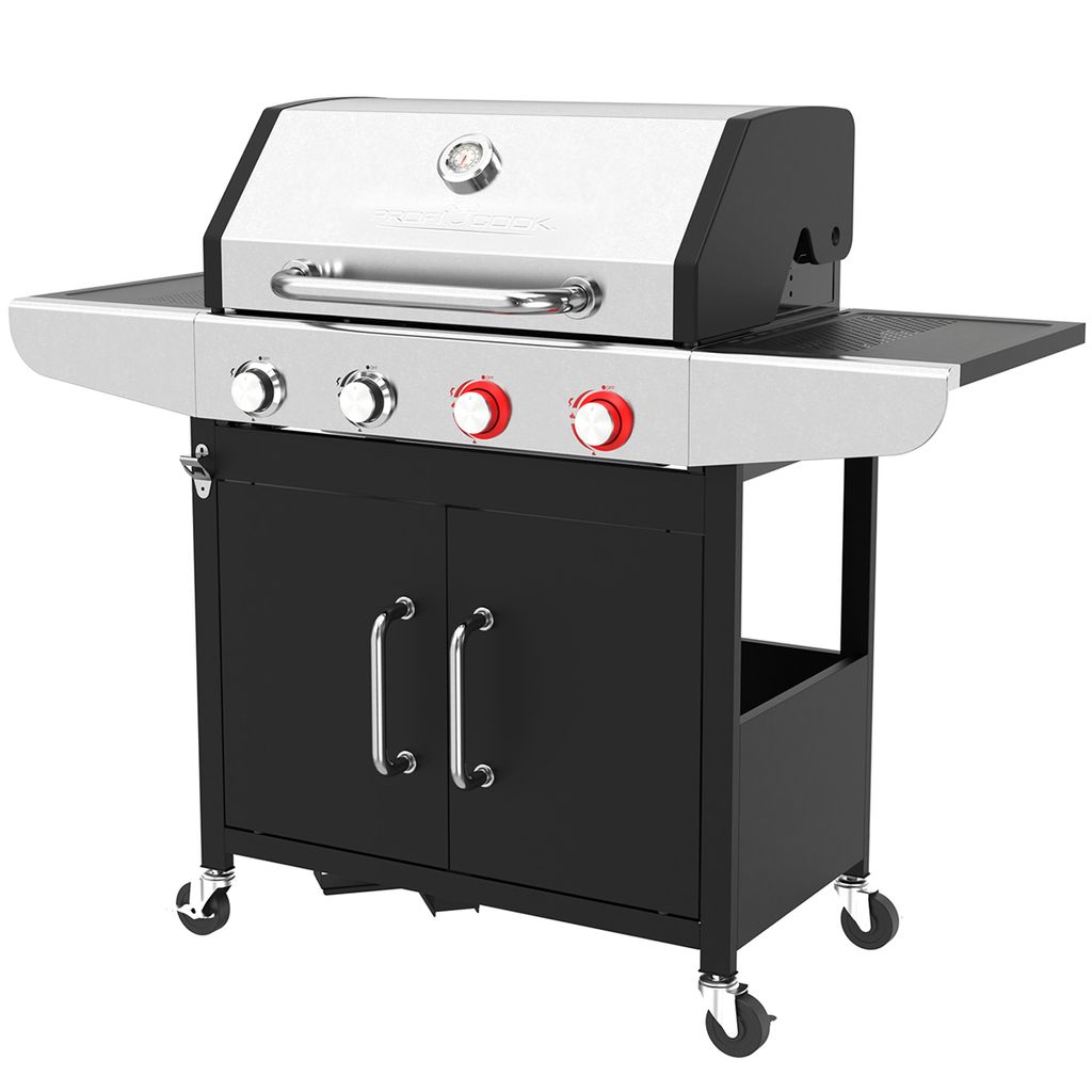 ProfiCook Gasgrill bis zu 450°C | Grillroste aus Gusseisen Produktbild 