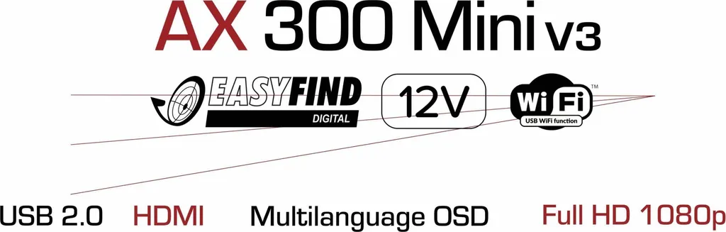 Décodeur Satellite Numérique HD AX 300 mini V3 - Format Compact Invisible - 13