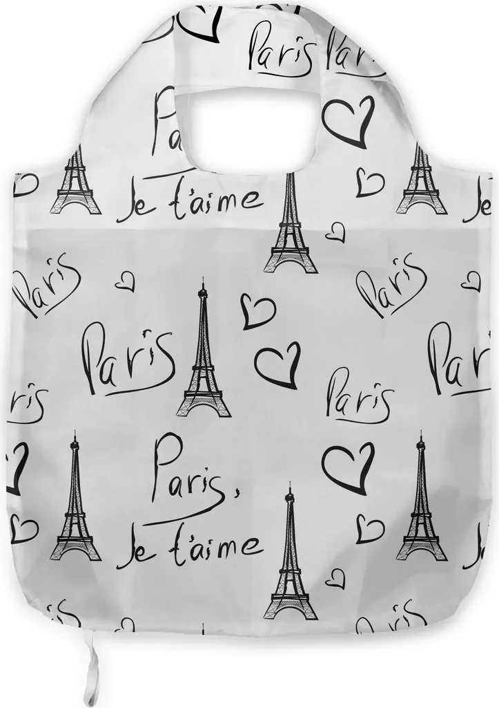 ABAKUHAUS Borsa Stoffa Paris: Shopper Lavabile Eiffel Je T'aime