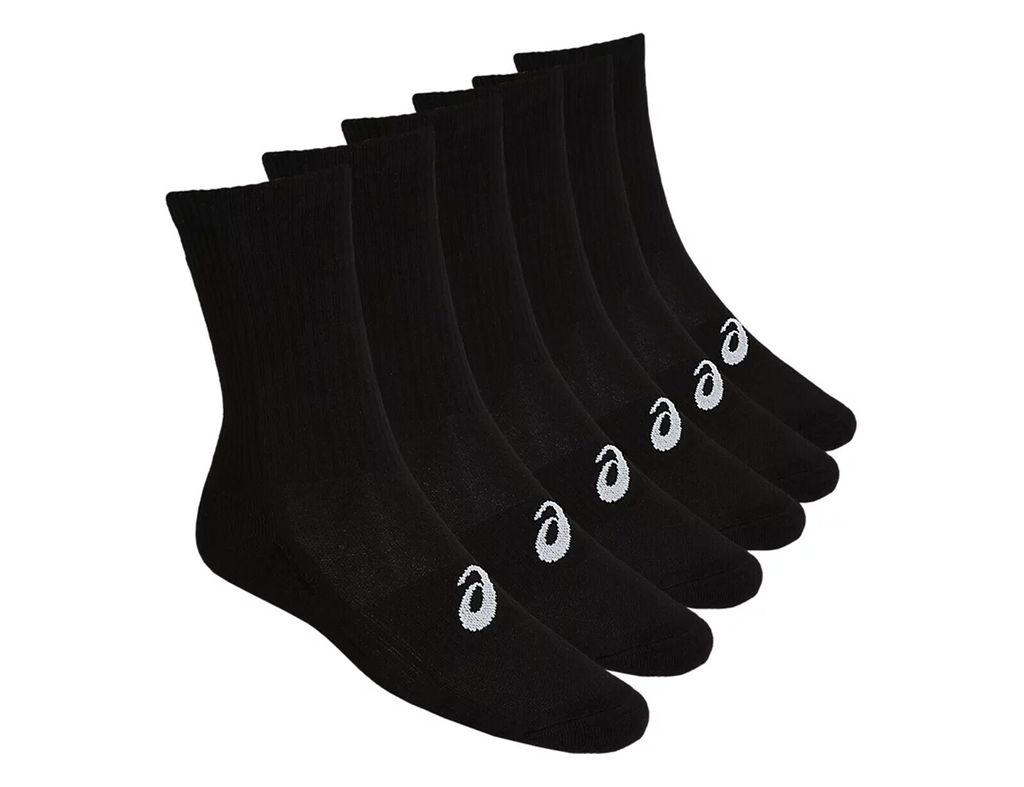 ASICS Crew Sock 6er Socken Unisex schwarz 39-42