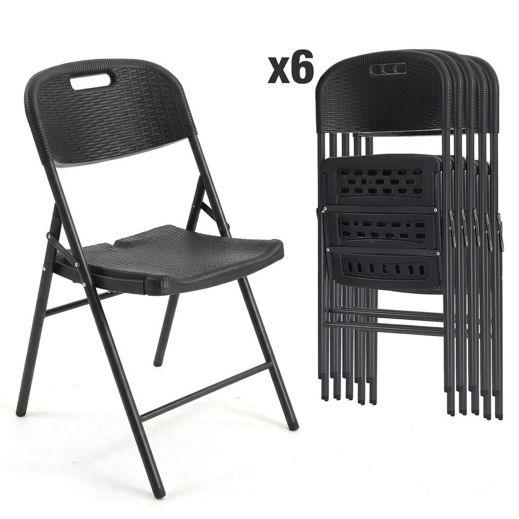 Klappstuhl Set bis 150kg belastbar faltbar stabil Terrasse Gartenstuhl 6er Set