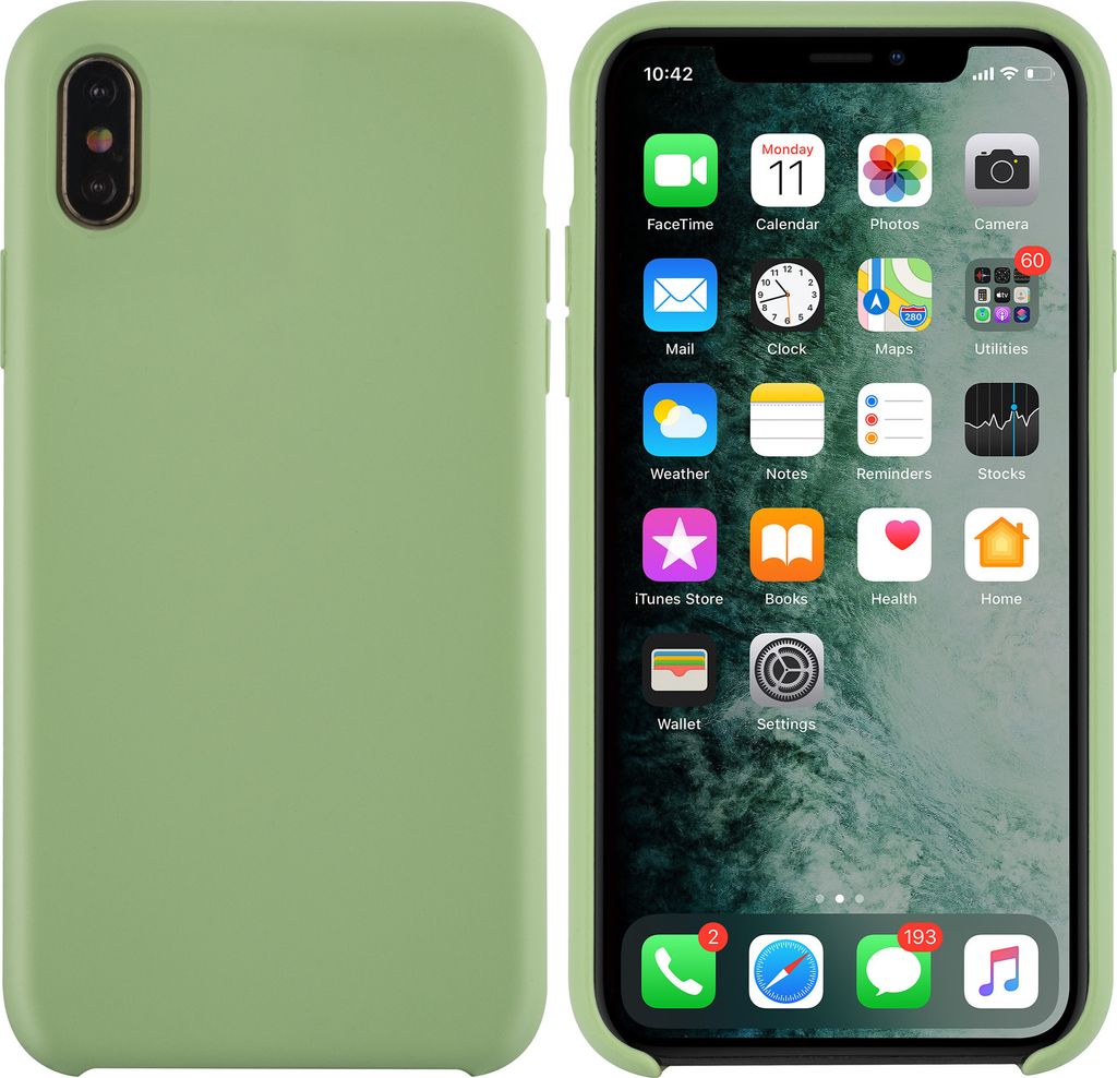 Apple iPhone Xs Max Light Green Back cover case - Silicone
