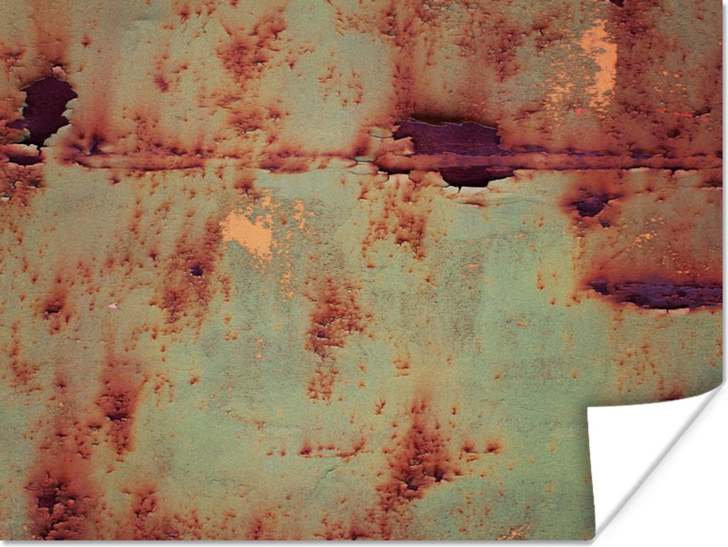 MuchoWow Poster Vintage - Rost - Eisen 160x120 cm - Foto Plakat