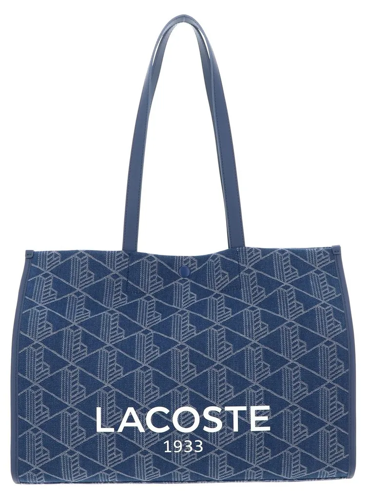 Grand Sac à Main Lacoste Heritage Jacquard en Toile Denim de 40 cm Chic