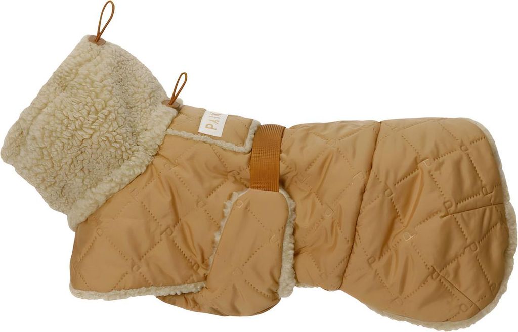 PAIKKA Hunde Jacke "Quilted Sherpa Jacket" camel, Produktbild 
