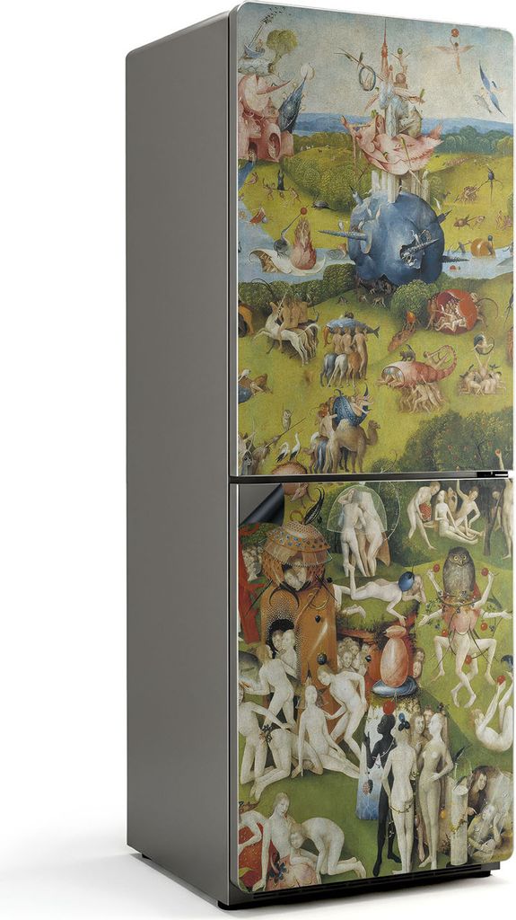 Boschs Garten der Lüste – Magnetische Kühlschrank Abdeckung – Dekorfolie magnetisch Küche – Kühlschrank Magnet Deko – selbstklebende Ma...