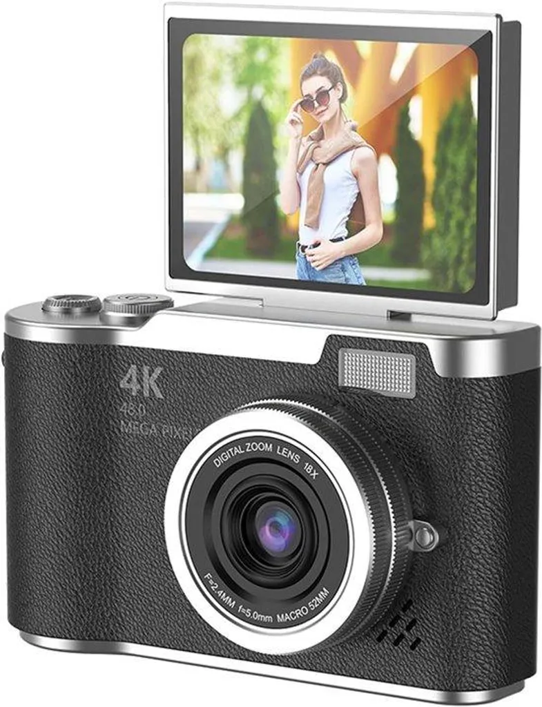Compact numérique CCD 1080p avec pack mémoire 32 Go et flash pour débutant