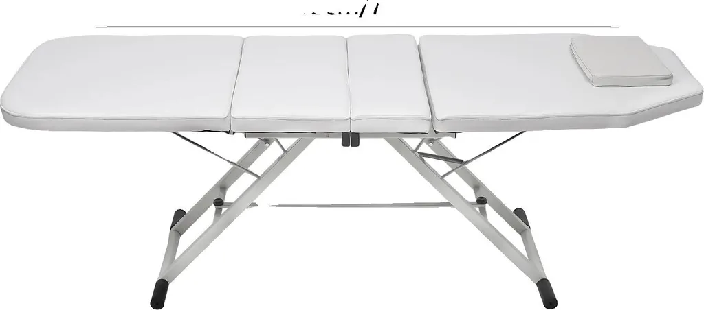 Table de massage pliante avec dossier réglable en bois blanc - Modèle Zen