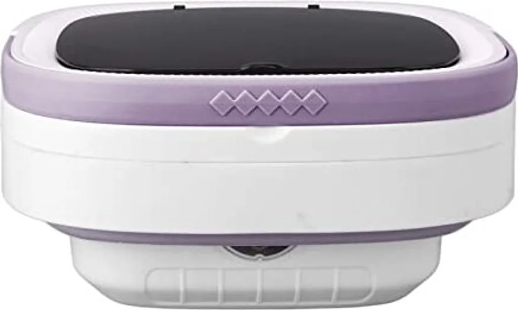 Zerodis Mini secchio di lavaggio portatile pieghevole con ciclo di centrifuga delicato per uso domestico e dormitorio (viola)