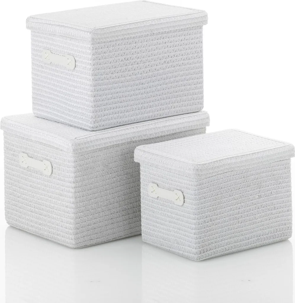 Panier de Rangement Tressé Kela Rimossa Set de 3 Pièces Polyvalent