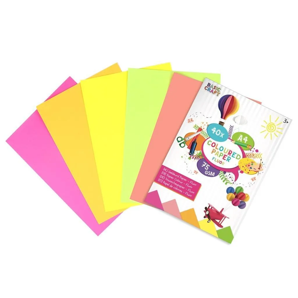 40 Fogli di Carta Colorata A4: Qualità Italiana per Mani Creative