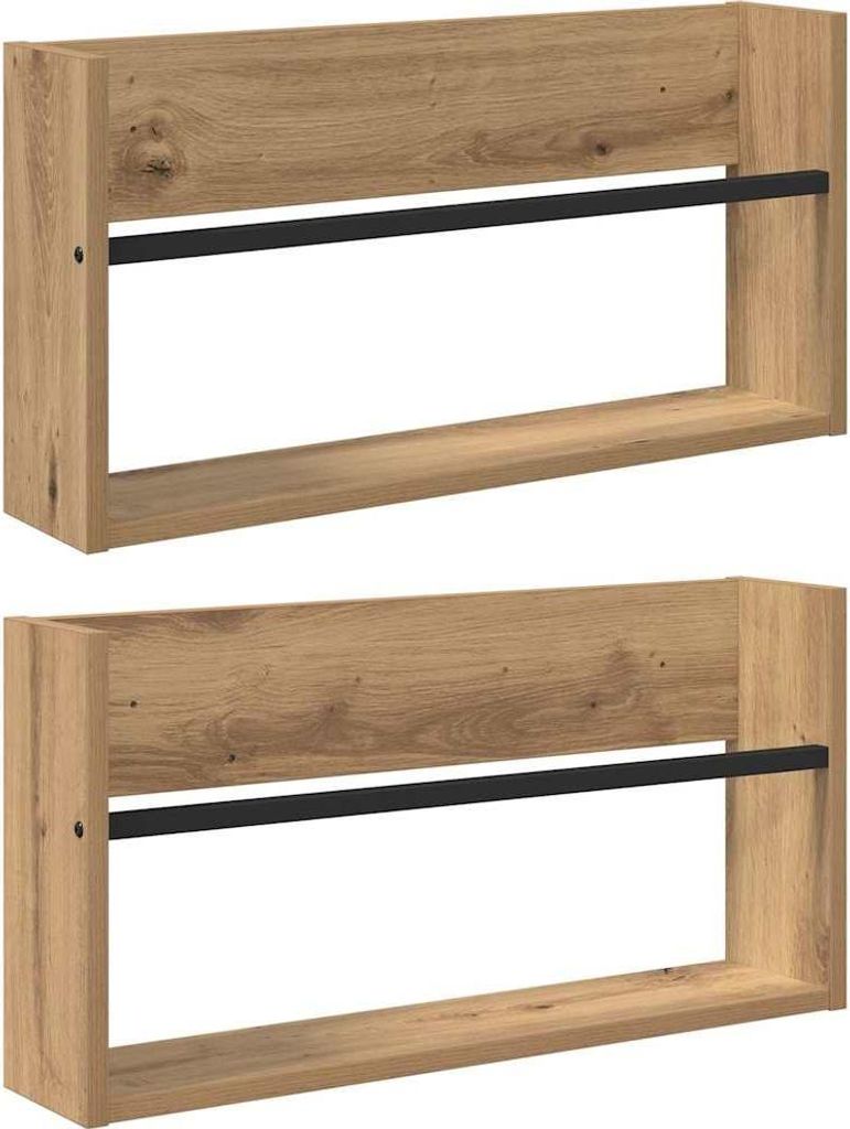 Magazinregal 2 pcs Artisan-Eiche 60 x 12 x 30 cm Holzwerkstoff