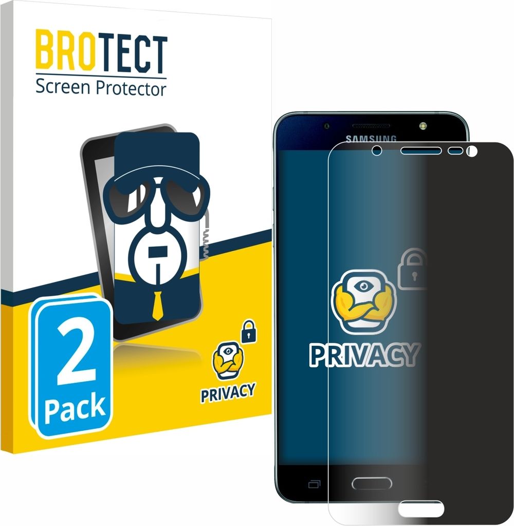 2x BROTECT Sichtschutzfolie für Samsung Galaxy J5 2016 Anti-Spy Privacy Sichtschutz Blickschutz Folie Blaulicht-Schutz