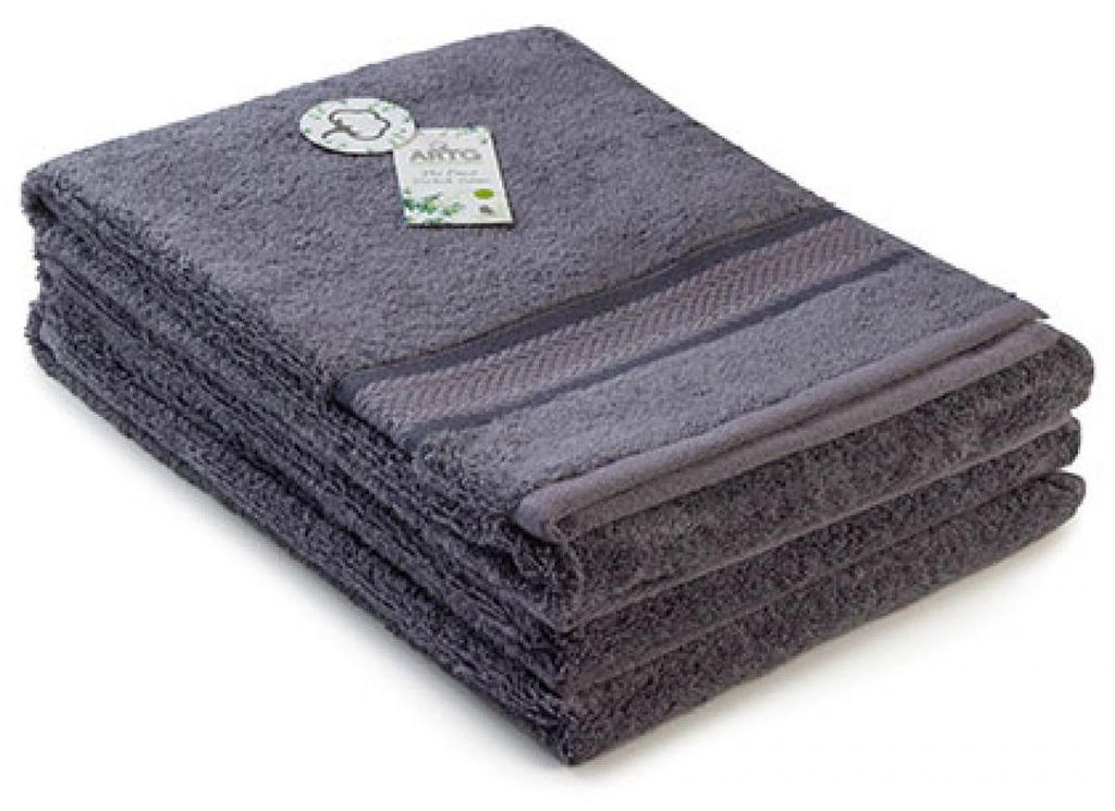 A&R 403.50 | Natural Bamboo Hand Towel - Handtuch - 50 x 100 cm - Farbe: Dark Grey - Größe: 50 x 100 cm