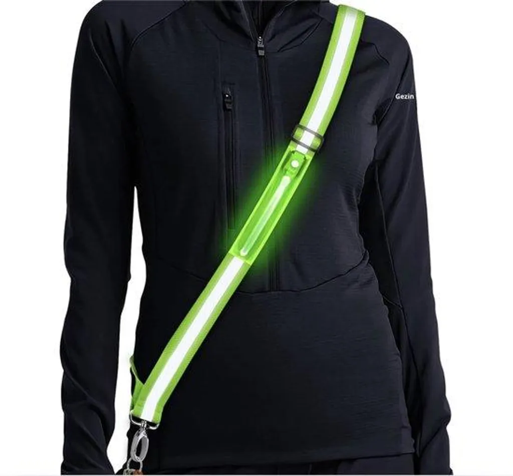 Gilet de course haute visibilité LED USB pour être vu la nuit vélo