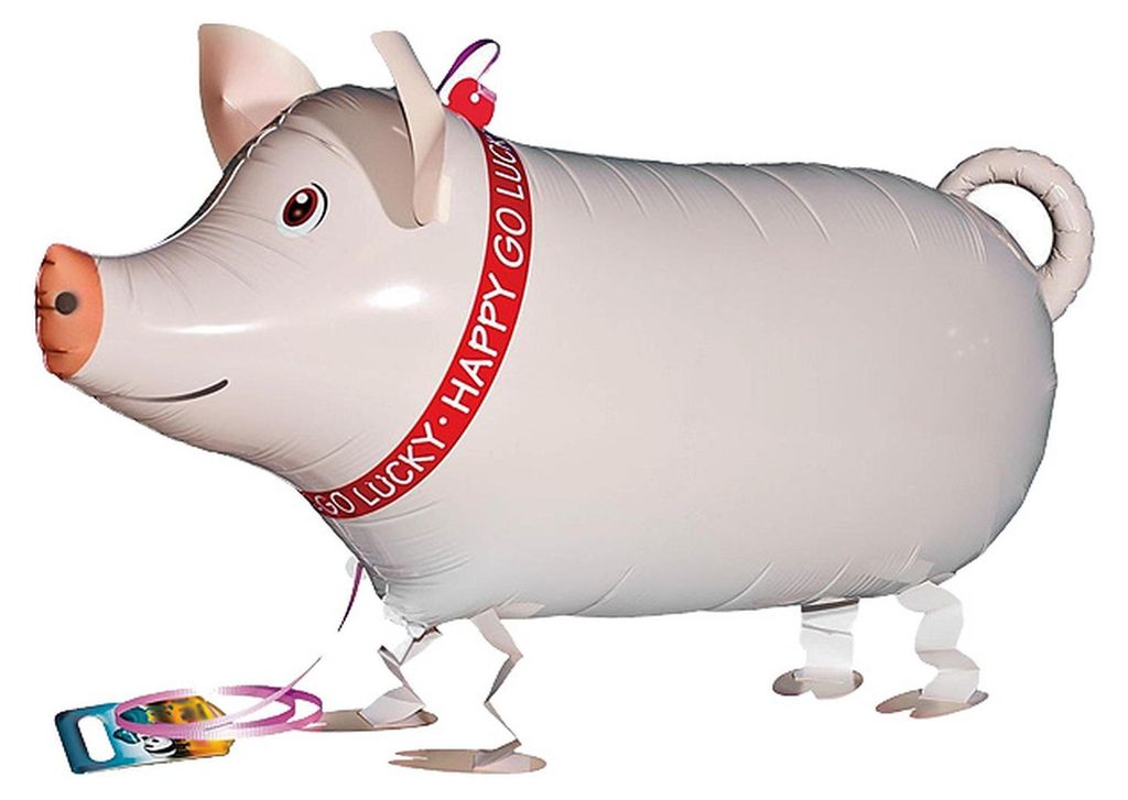 Fóliový balón Airwalker Pig, približne 66 x 36 cm Obrázok produktu 