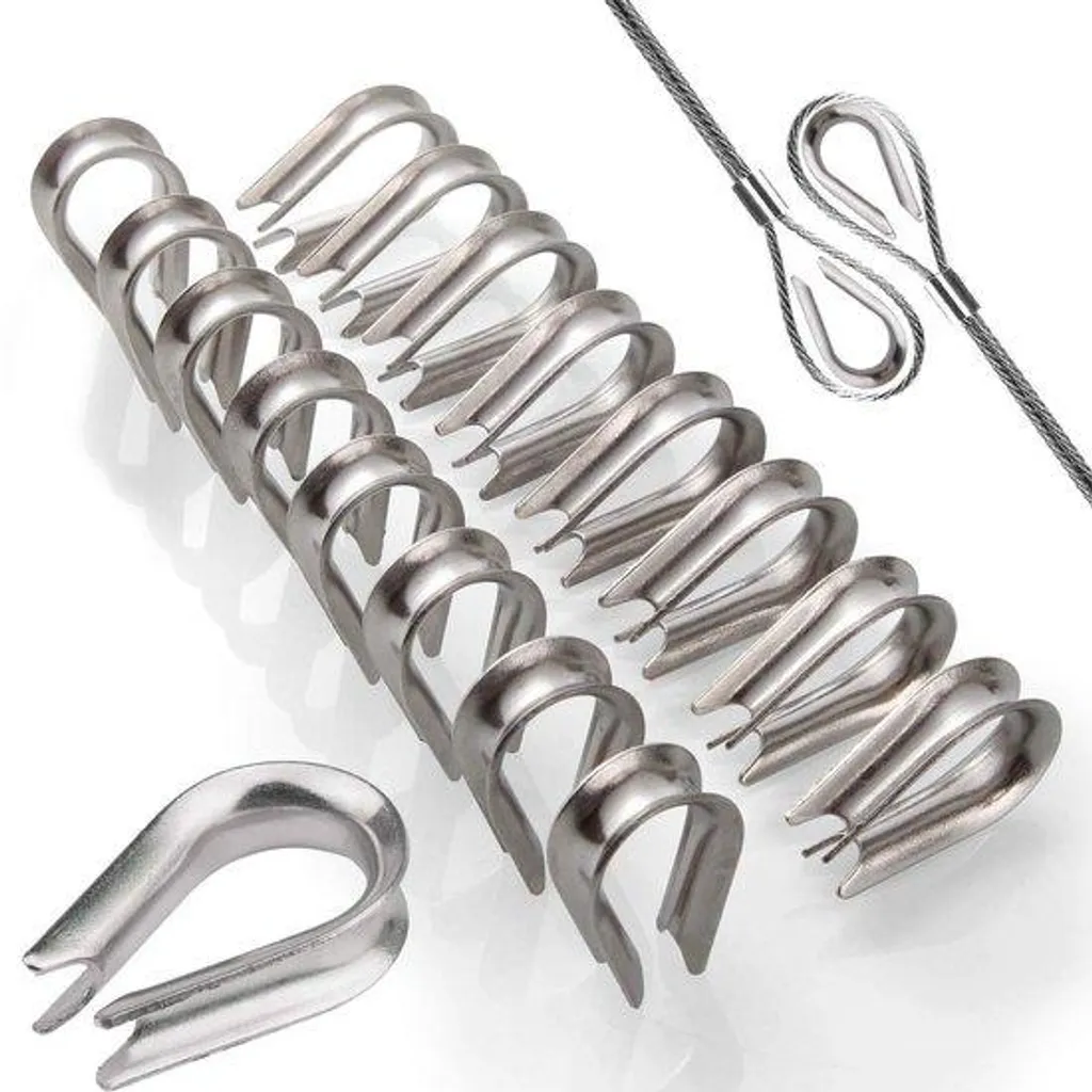 Évitez la rouille : Manchons inox 6 mm qualité marine pour câbles - 22 pcs