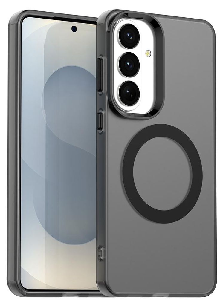 Magnetisch Hülle für Samsung Galaxy S26+, Schlank Durchscheinend Matt Stoßfest Handyhülle Schwarz