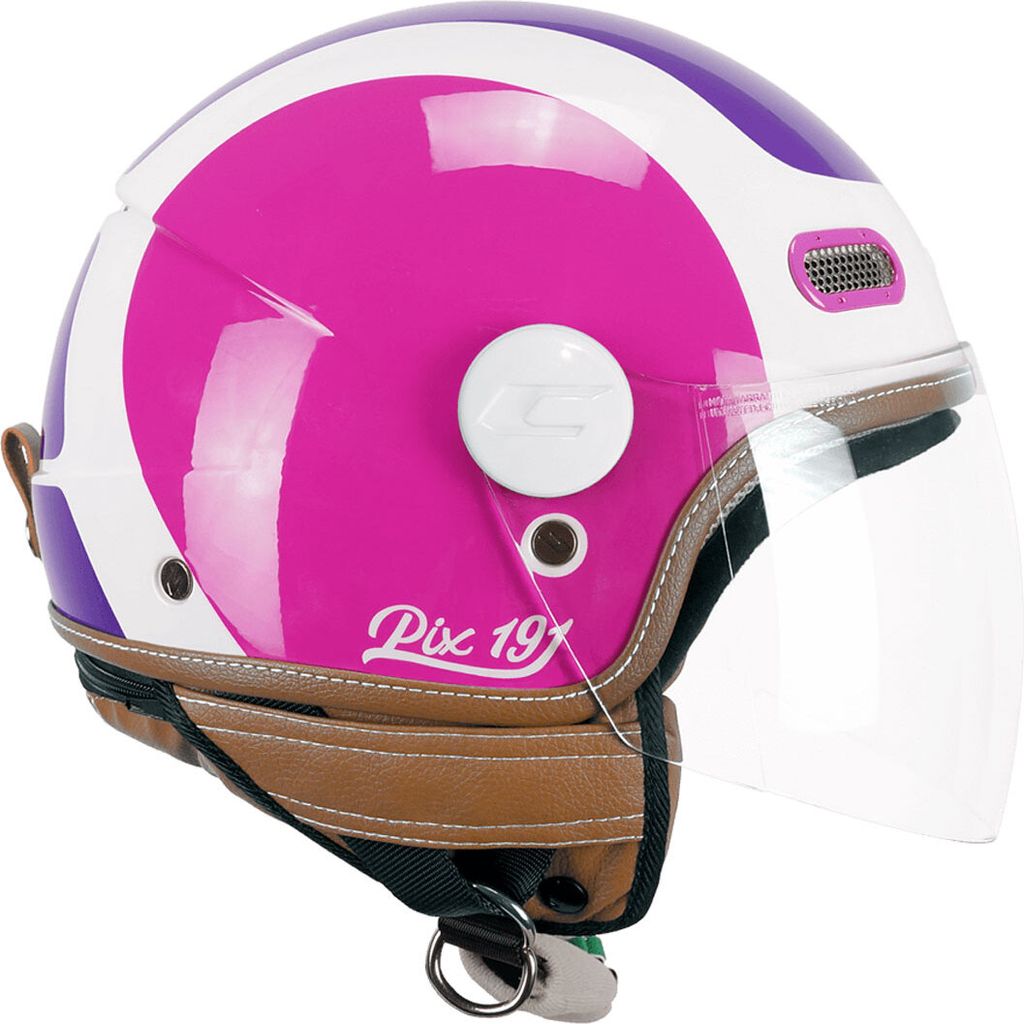 Jet Helm CGM 191G PIX SPRINT Fluo Lila Fuchsia Langes Visier größe M