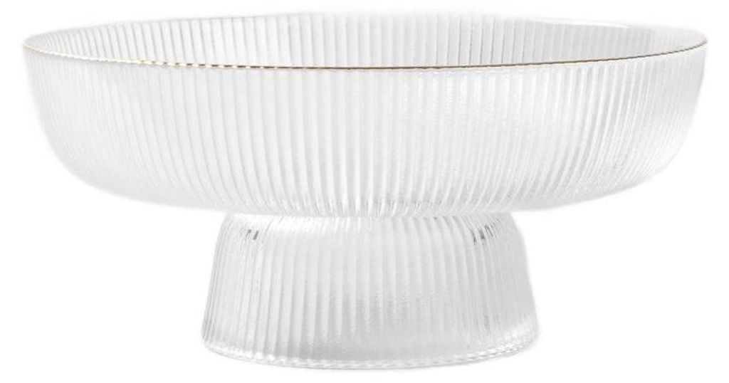 HOMLA Misa LYNN ryflowana ze złotym rantem mała 20x9 cm Zdjęcie produktu 