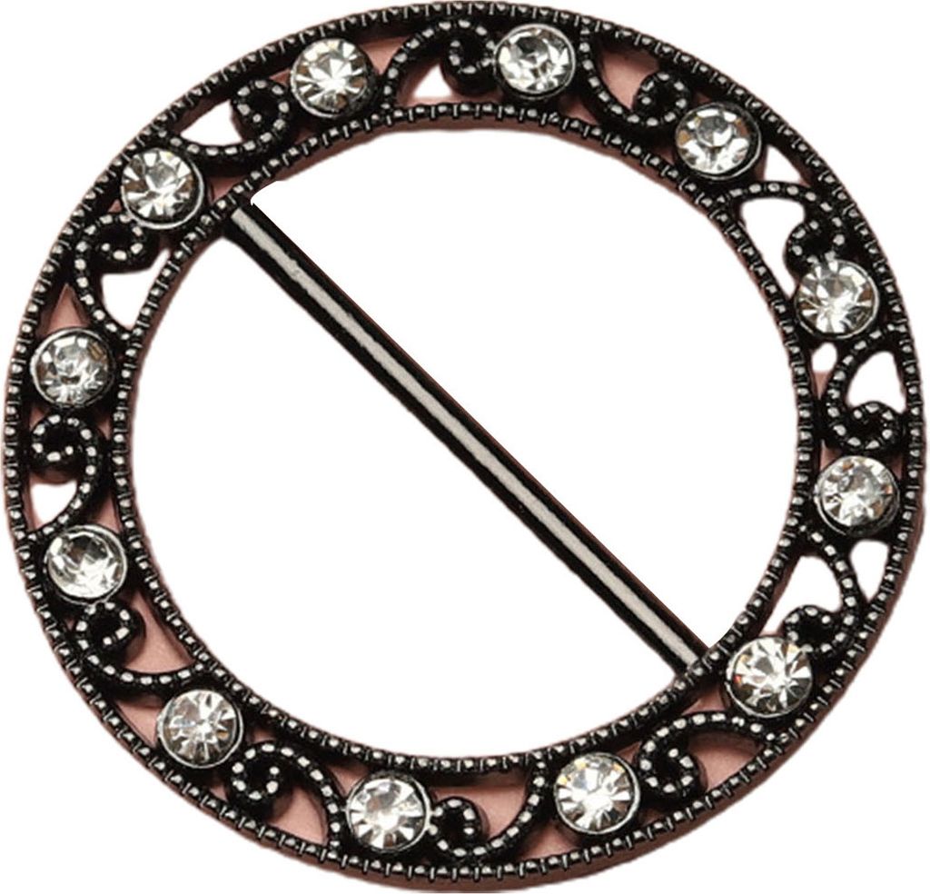 Kleidungsecke, geknotete Schnalle, elegante Kunstperle, Strass, rund, Liebesherz, T-Shirt, Schal, Kleidungsecke, Krawattenklammer, Ring, Modeschmuck-N