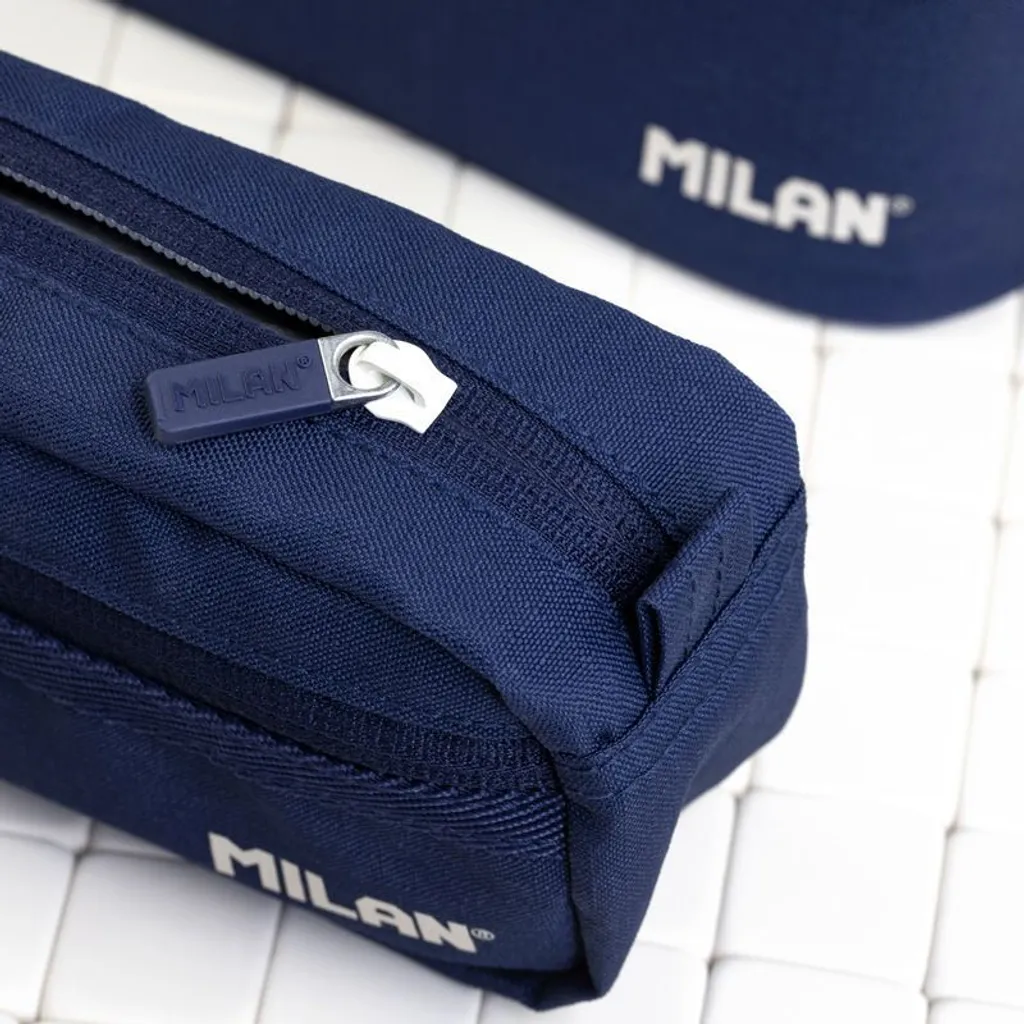 Porte-documents Milan 1918 avec 2 Fermetures Éclair Bleu Durable - 6