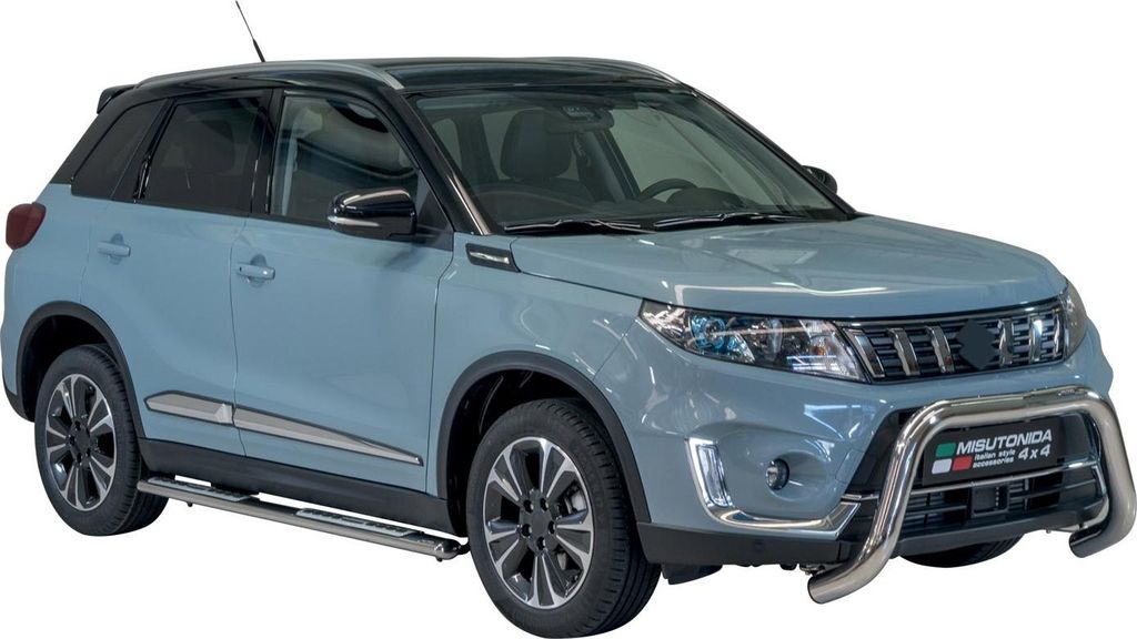Edelstahl Seitenschweller Schwellerrohre für Suzuki Vitara 2019-2025 Silber