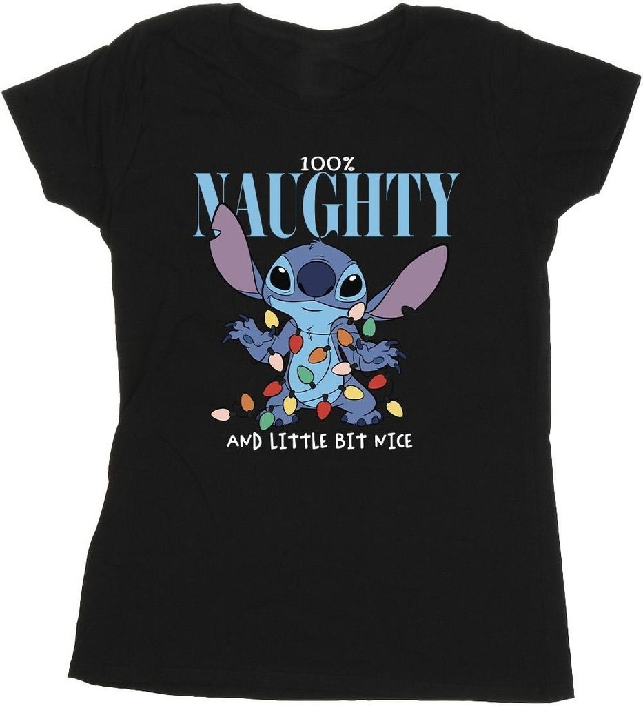 Disney - "Naughty & Nice" T-Shirt für Damen BI26102 (L) (Schwarz)