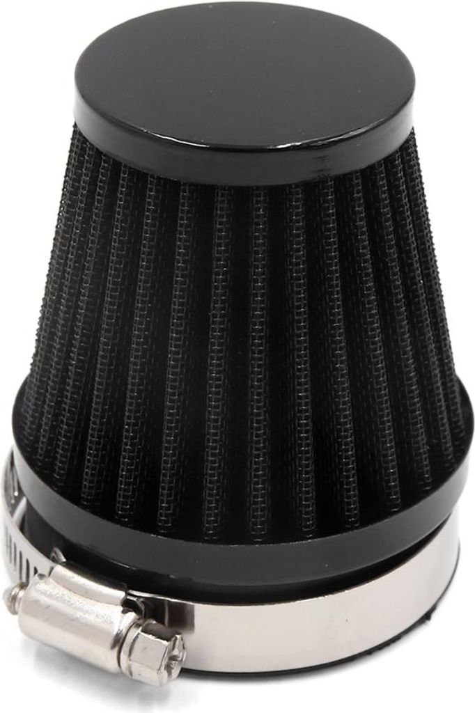 60mm Einlass Motorrad Luftfilter Reiniger mit Einstellbare Klemme Schwarz