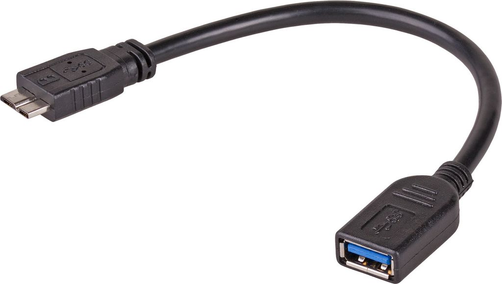 Akyga AK-AD-30, USB A, Micro-USB B, 0,15 m, Černá Obrázek produktu 