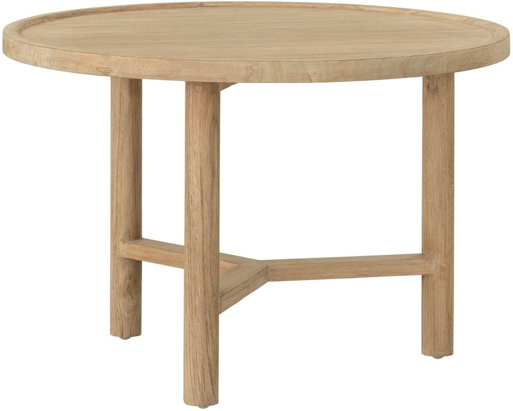 DTP Home Couchtisch Forte, rund, mittelgroß, 40 x Ø 60 cm, Teakholz natur
