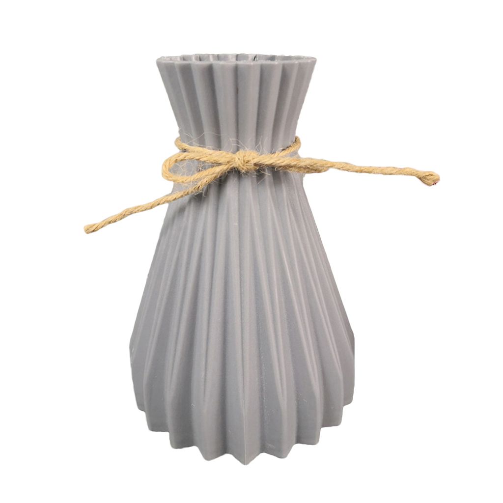 Plastikvase Trockenblumenkorbhalter Handwerk DIY Home Office Party Dekoration-Grau