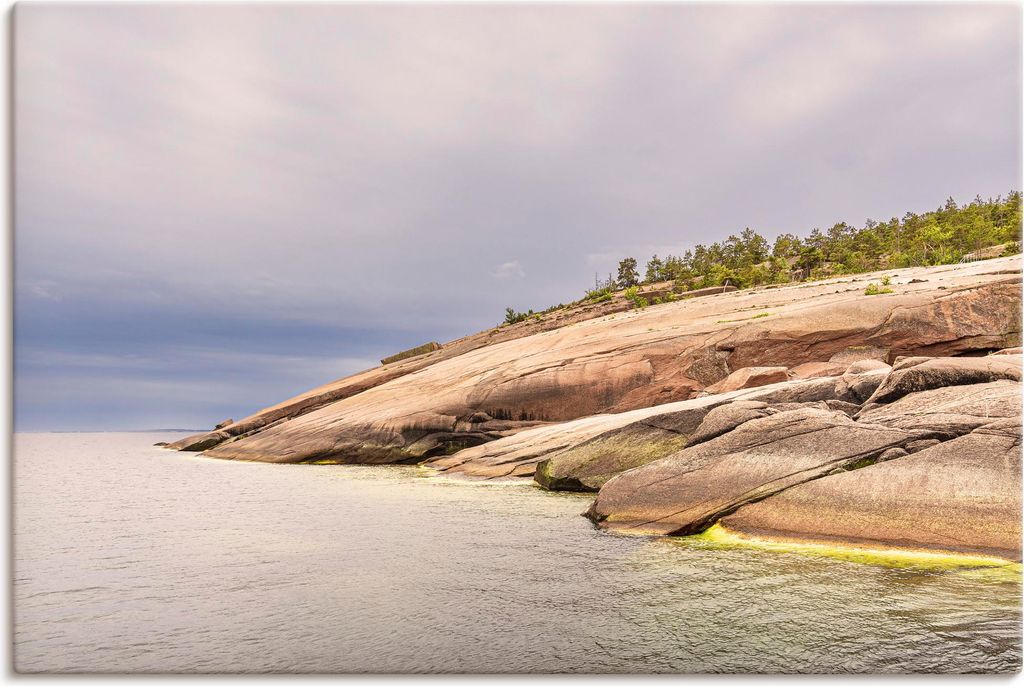 ARTland Leinwandbild Ostseeküste auf Blå Jungfrun in Schweden Größe: 60x40 cm
