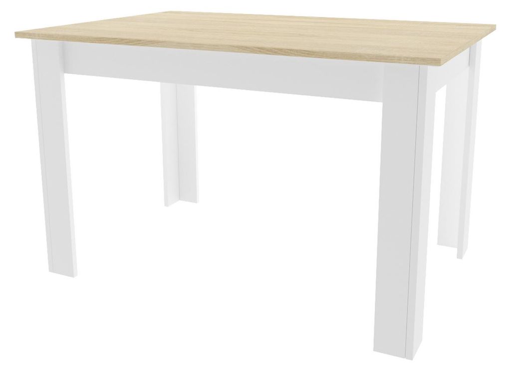 Stół do jadalni NP dąb Sonoma i biały 120x80 cm Zdjęcie produktu 