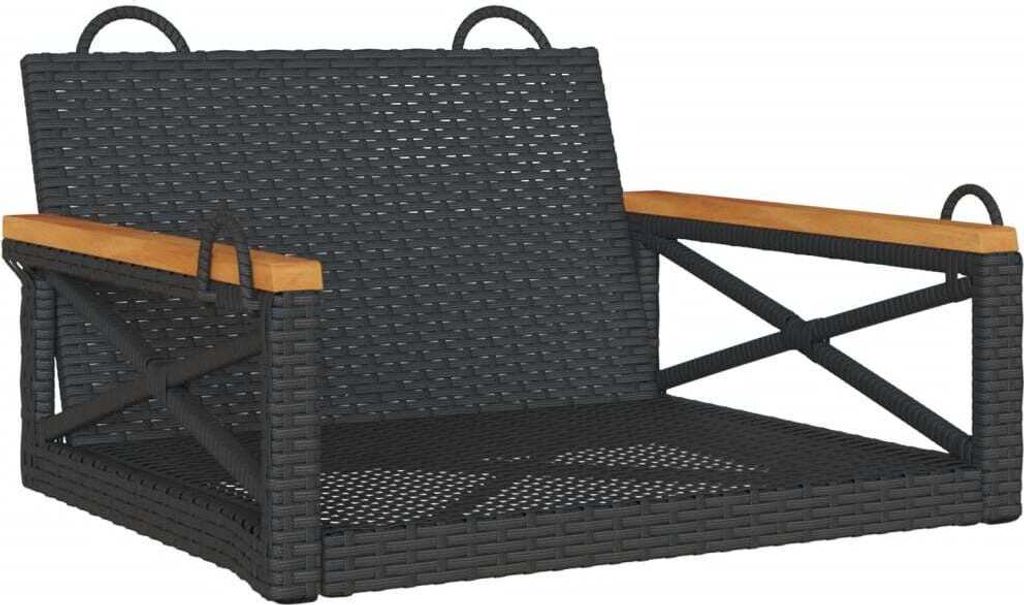 Hängesessel Schwarz 63x62x40 cm Poly Rattan