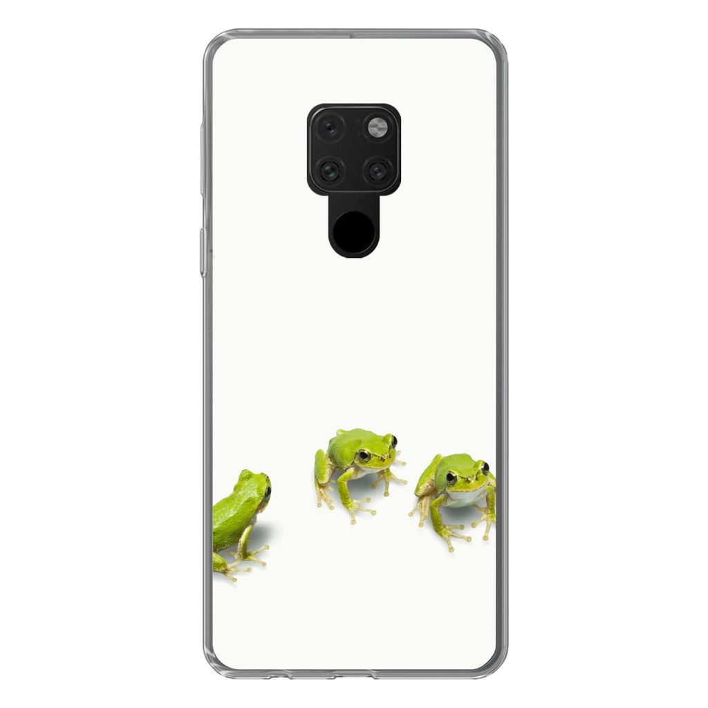MuchoWow Handyhülle Schutzhülle Hülle für Huawei P40 Lite Frosch - Tiere - Grün Silikon Softcase Handy Hülle - Handy