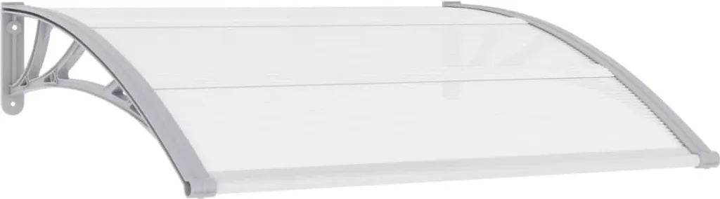 Tettuccio Porta 120x75 cm Grigio Trasparente | Protezione Ingresso PC