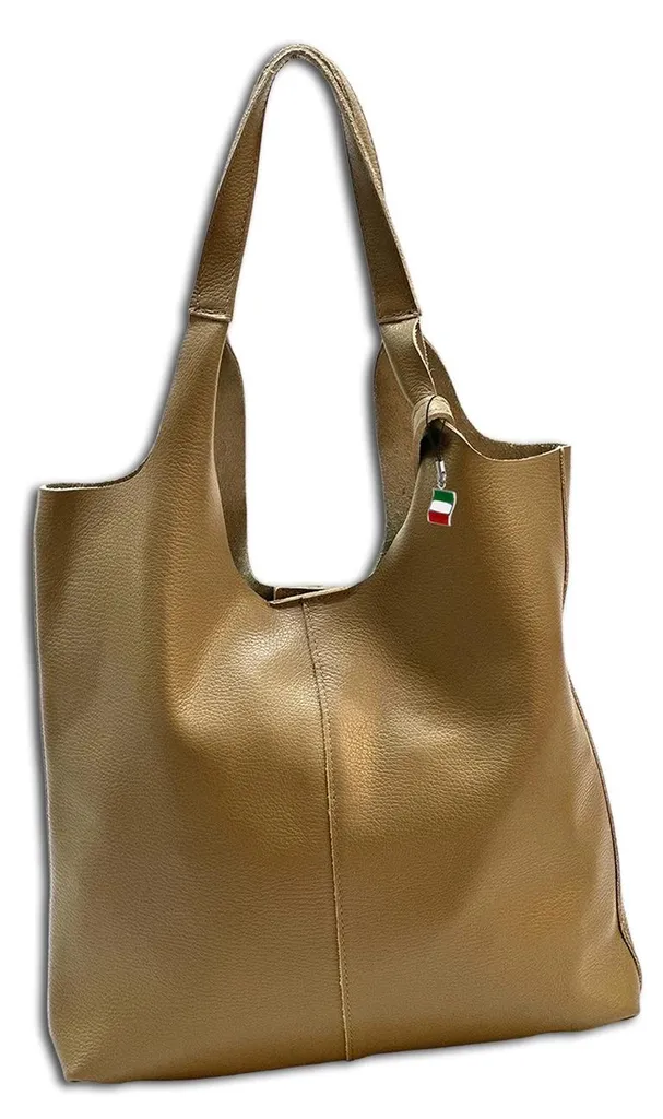 Sac cabas en cuir femme Florence taupe OTF166I5 : l'élégance italienne